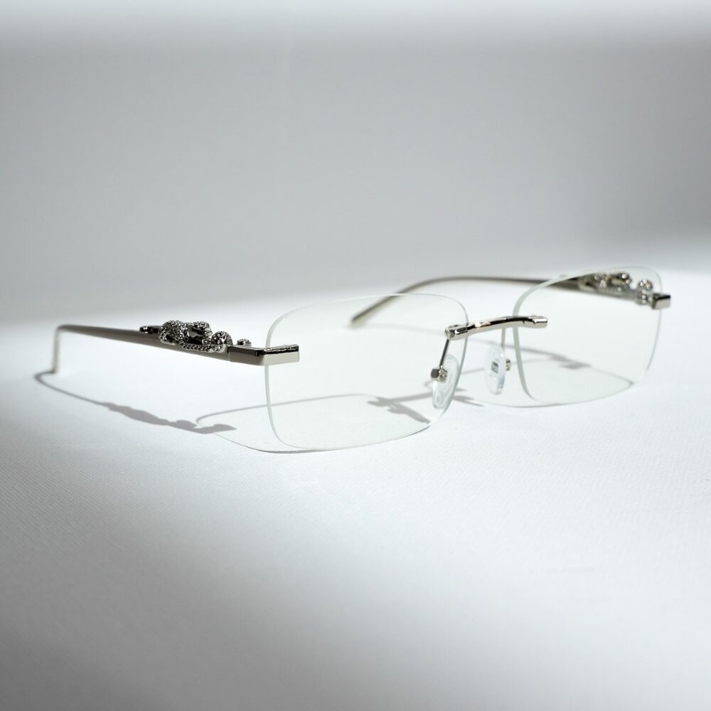 y2k rimless style transparent star wrap sunglasses